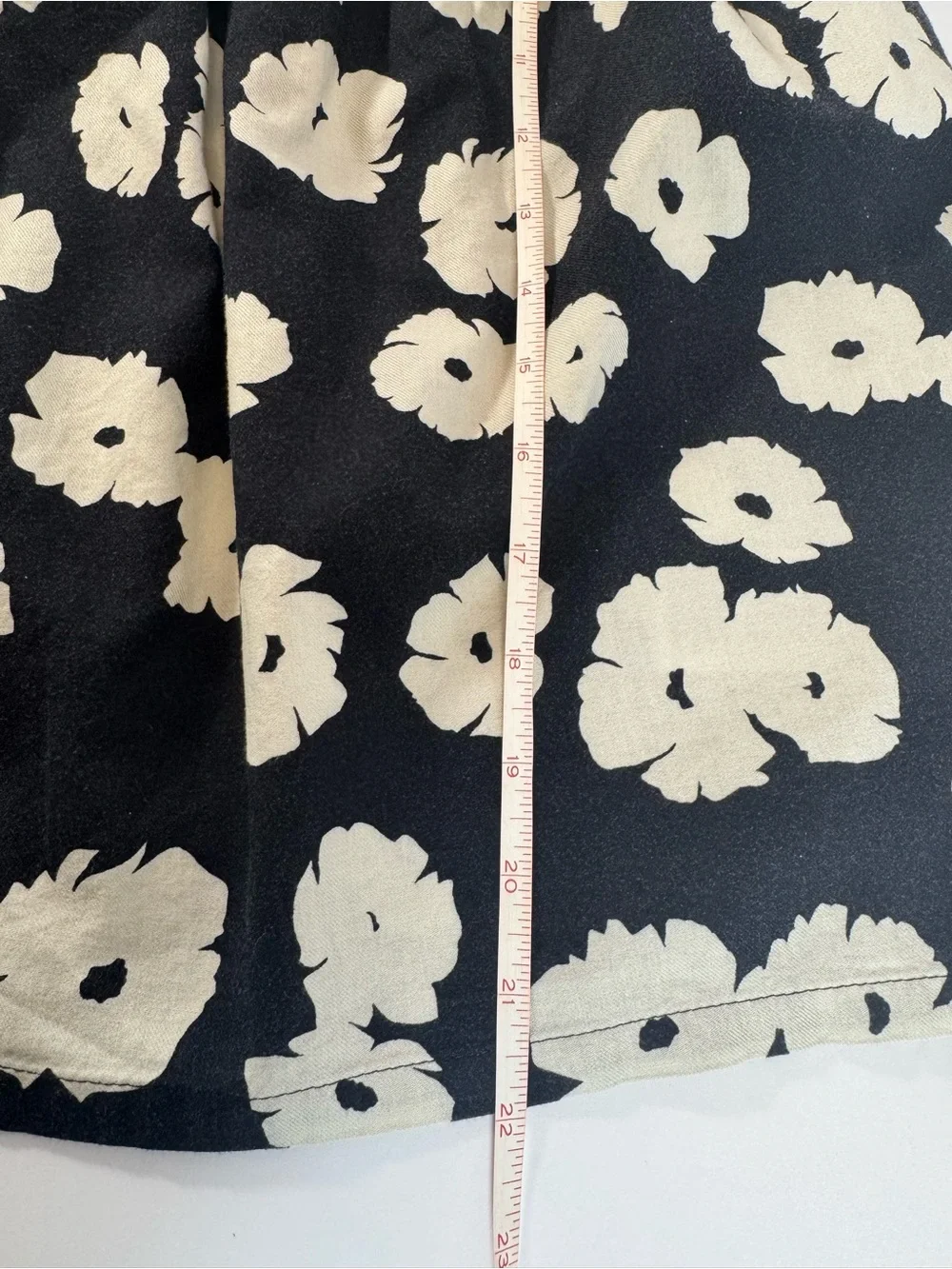 GAP Black Dress with Cream Floral Print